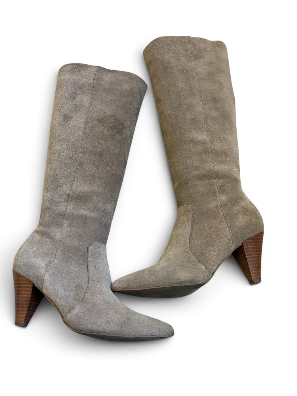 Gap - Womenβs Tall Slouchy Suede Boots w/ Inner Half Zipper - Size 6.5 - Taupe